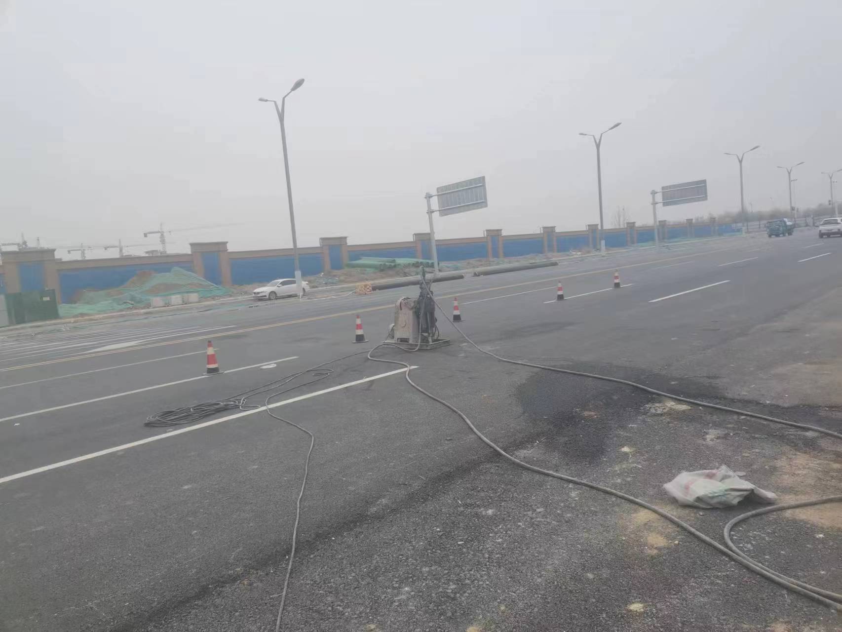 八所镇马路注浆